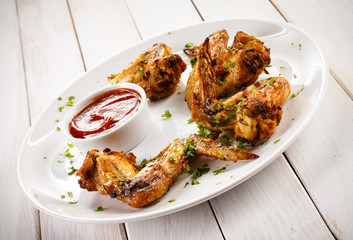 Grilled chicken wings