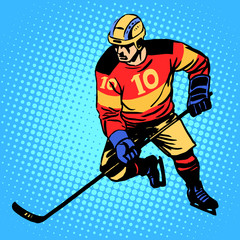 Hockey player number 10 - obrazy, fototapety, plakaty