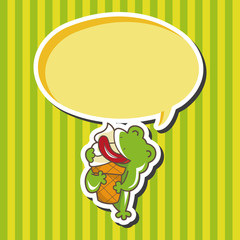 animal frog summer cartoon theme elements