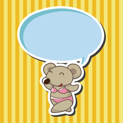 animal mouse summer cartoon theme elements