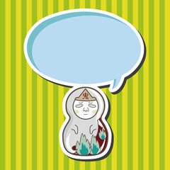 Matryoshka , Russian traditional wooden doll, vector pattern, el