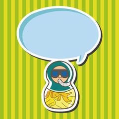 Matryoshka , Russian traditional wooden doll, vector pattern, el