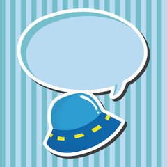 Space UFO theme elements vector, eps
