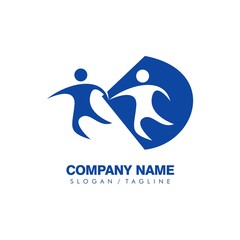 Swooshy People vector logo icon
