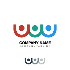 Swooshy People vector logo icon
