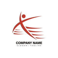 Swooshy People vector logo icon
