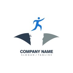 Obraz premium Swooshy People vector logo icon 