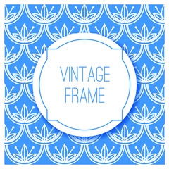 Graphic design vintage frame for logo and badges. Abstract