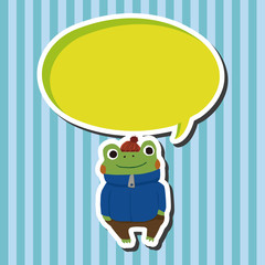 winter animal frog flat icon elements background,eps10