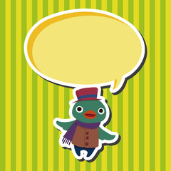 winter animal bird flat icon elements background,eps10