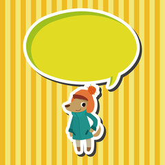 winter animal dog flat icon elements background,eps10