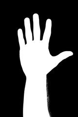 Hand silhouette vector.