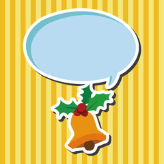 Christmas bell flat icon elements background,eps10