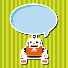 bizarre robot flat icon elements background,eps10