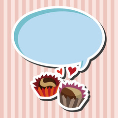 Valentine's Day chocolate flat icon elements backgtound,eps10
