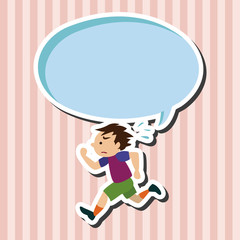 sport runner athlete flat icon elements background,eps10