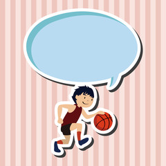 sport basketball athlete flat icon elements background,eps10