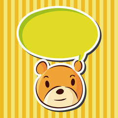 Animal bear flat icon elements, eps10