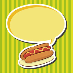 fast food hot dog flat icon elements,eps10