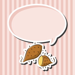 vegetable Sweet potatoes flat icon elements,eps10