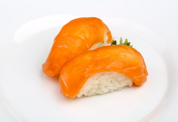 Sushi with salmon