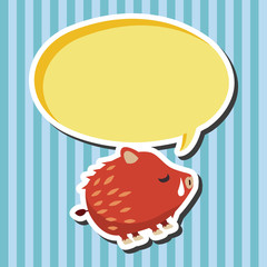 Animal wild pig cartoon