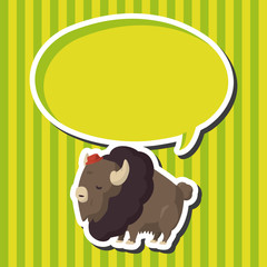 Animal cattle flat icon elements, eps10