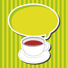 kitchenware tea cup flat icon elements, eps10
