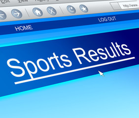 Sports results concept.