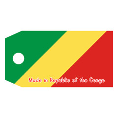 vector illustration of Republic of the Congo flag on price tag w