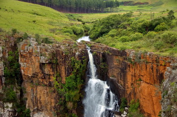Upper part of Berlin waterfall. Mpumalanga, Drakensberg, South Africa