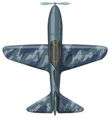 War plane aerial view