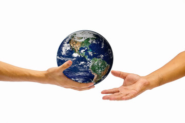 holding earth planet