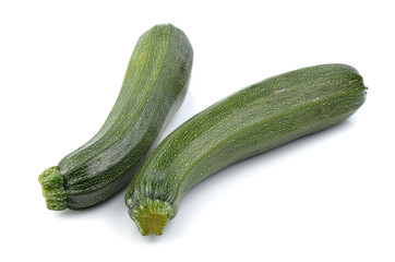  zucchini isolated on white background