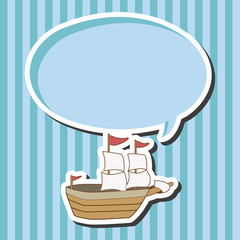 Transportation boat theme elements vector,eps