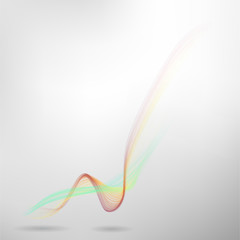 Abstract colored wave lines VECTOR.