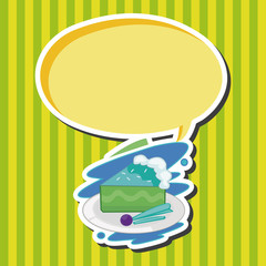 decorating cake flat icon elements background,eps10