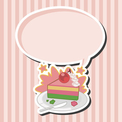 decorating cake flat icon elements background,eps10