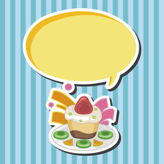 decorating cake flat icon elements background,eps10