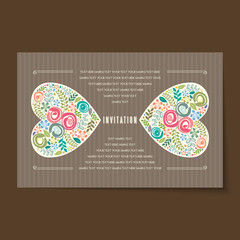 Beautiful vintage invitation cards layouts