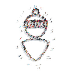 people in the shape of man