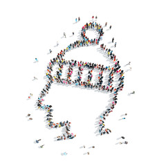 people in the shape of man