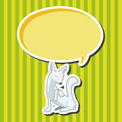 animal fox cartoon theme elements