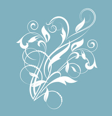 Abstract curve background. Decorative corner. Vector illustration.