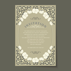Invitation card design for wedding or announcements