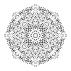 Vector Beautiful Deco Black Mandala