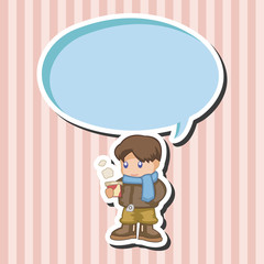 People winter theme elements