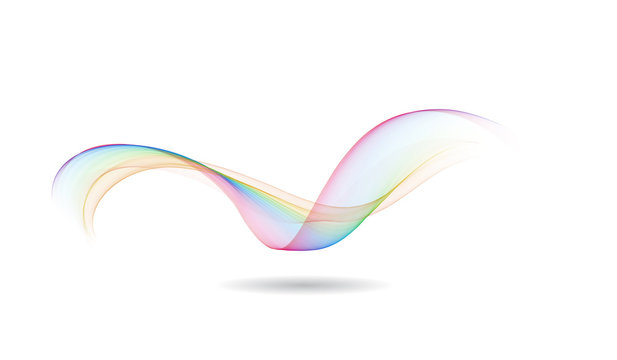 Abstract colored wave lines VECTOR.