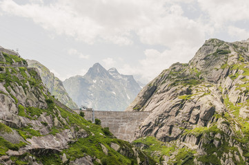 Grimsel, Grimselgebirge, Alpen, Schweizer Berge, Passstrasse, Alpenpass, Grimselsee, Stausee, Wanderweg, Sommerwanderung, Sommer, Schweiz