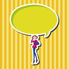 shopping girl theme elements vector,eps